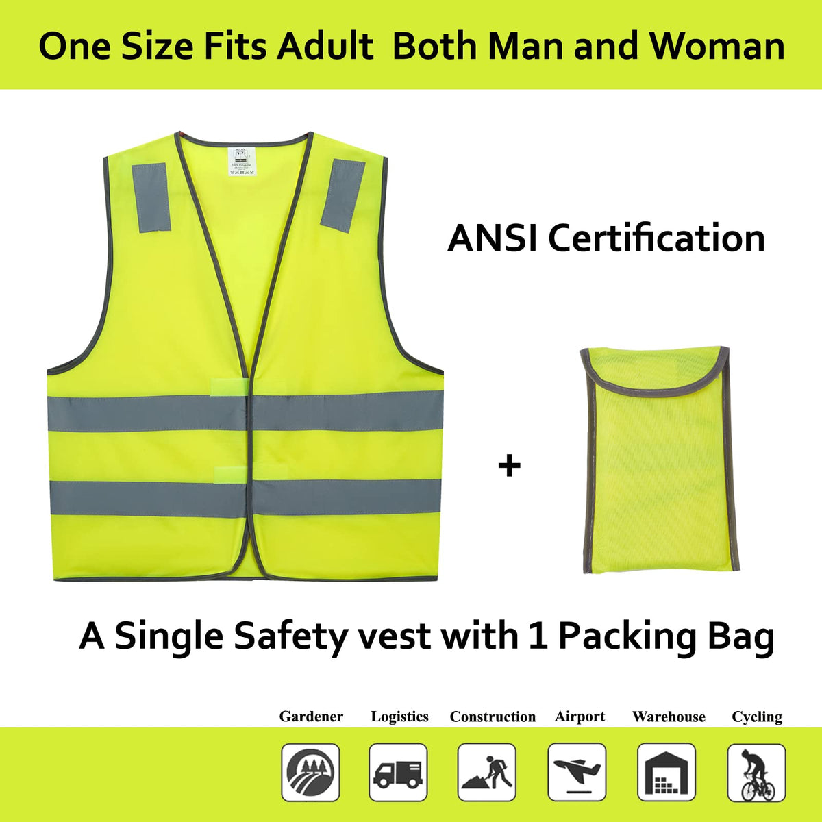 Lavori-AK ANSI-certified vest ensures reliable visibility on job sites.