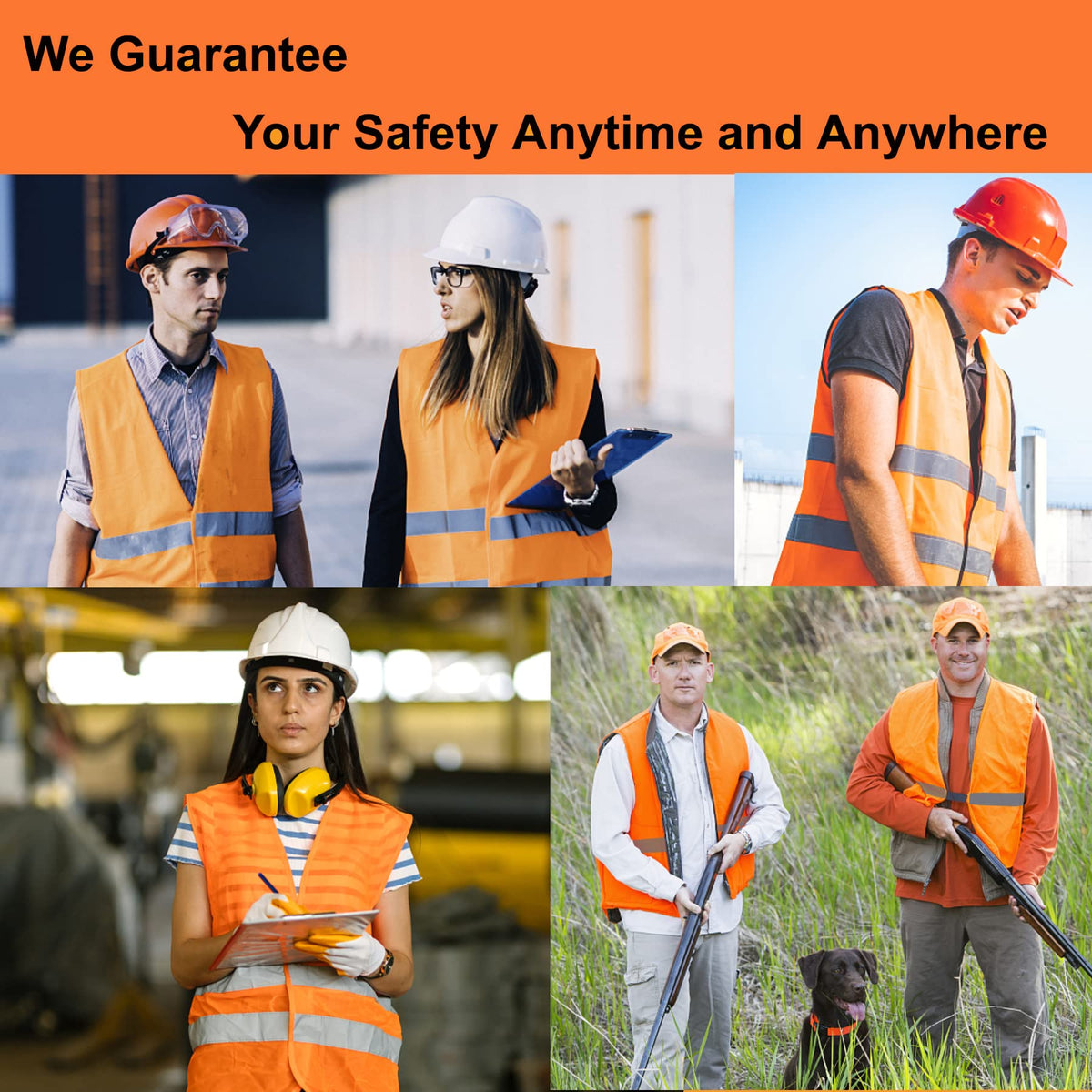 Lavori-AK orange safety vest pack of 10 for team-wide visibility.
