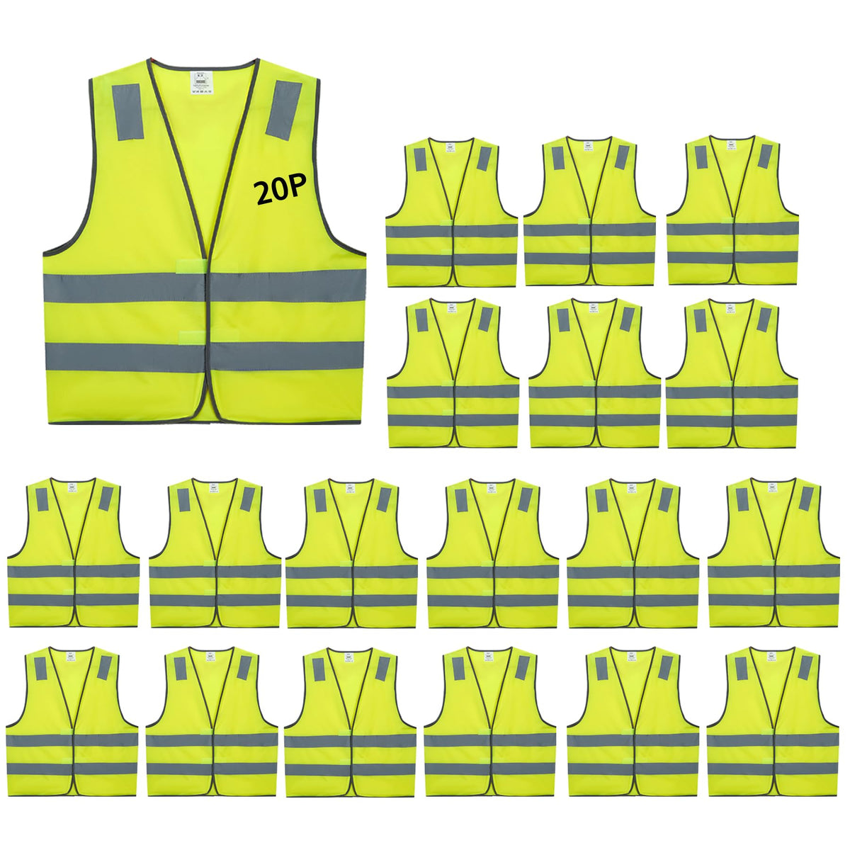 Lavori-AK safety vest with yellow pack bag for easy carrying and searchability.