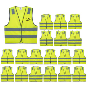 Lavori-AK safety vest with yellow pack bag for easy carrying and searchability.