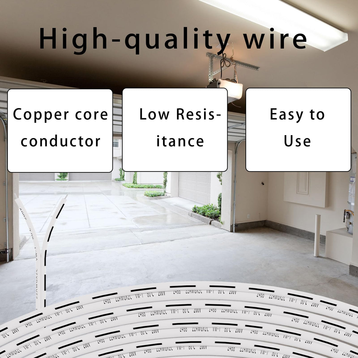 LaWana replacement wire for damaged garage wiring in DIY projects
