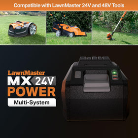 LawnMaster MX24V compatible with 24V/48V models from LawnMaster and Vacmaster.