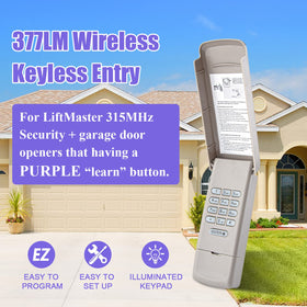 LAWOHO 377LM keypad lit at night for easy use after dark