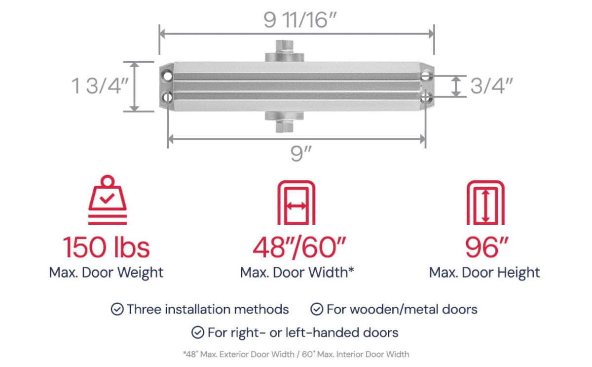 Lawrence LH5016 UL and ADA certified hardware ensures accessibility and reliability.