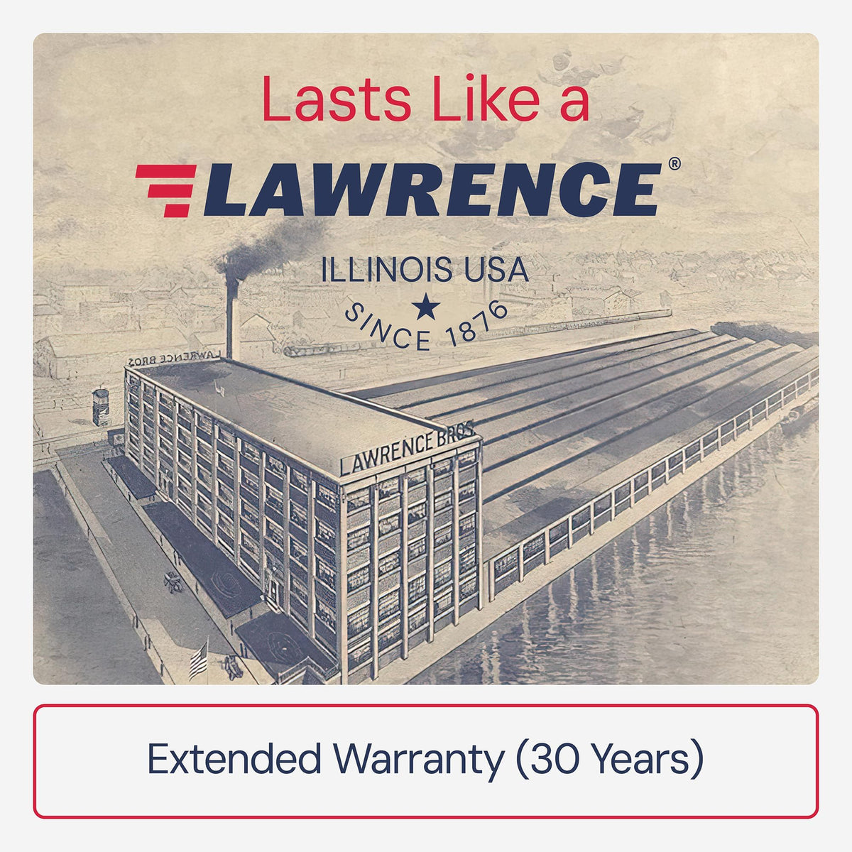 Lawrence heritage of durable door hardware since 1876 supports long-term performance.