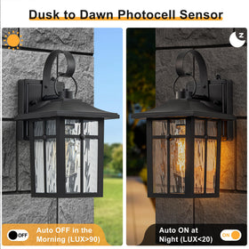 Lawyettle ripple glass detail adds a gentle glow to outdoor walls.