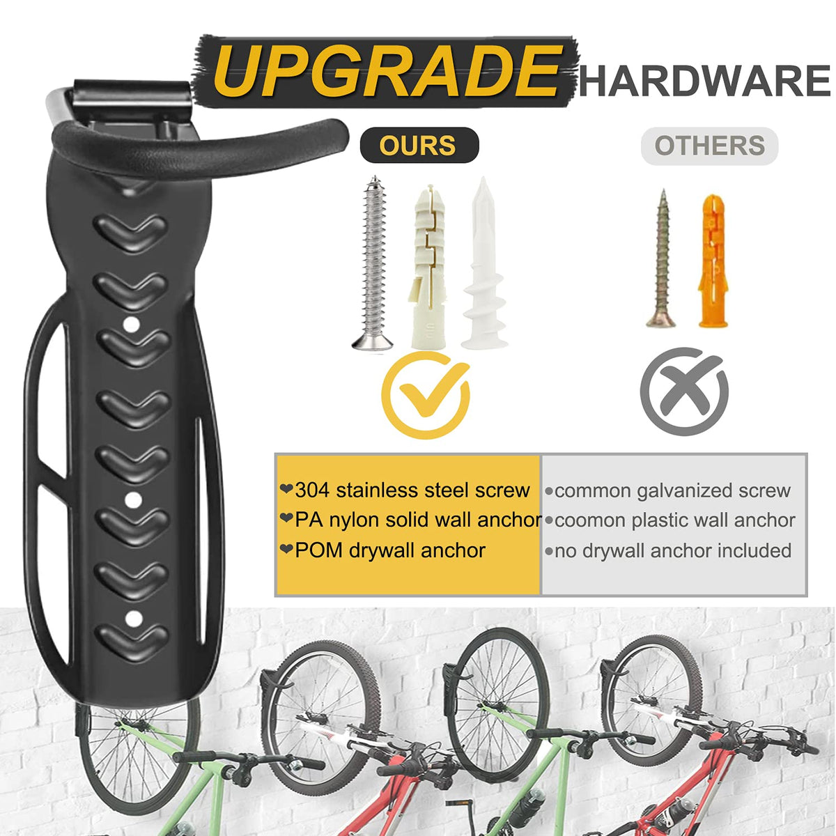Laxama bike rack footprint-base design for easy wall mounting