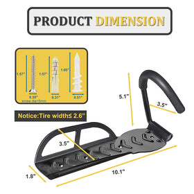 Laxama bike rack includes stainless screws and wall anchors