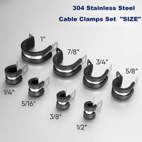 LAZIRO cable clamps 5/16-inch set secure automotive wiring