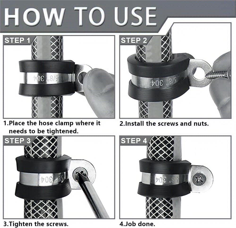 LAZIRO cable clamps 5/8-inch set support large cables