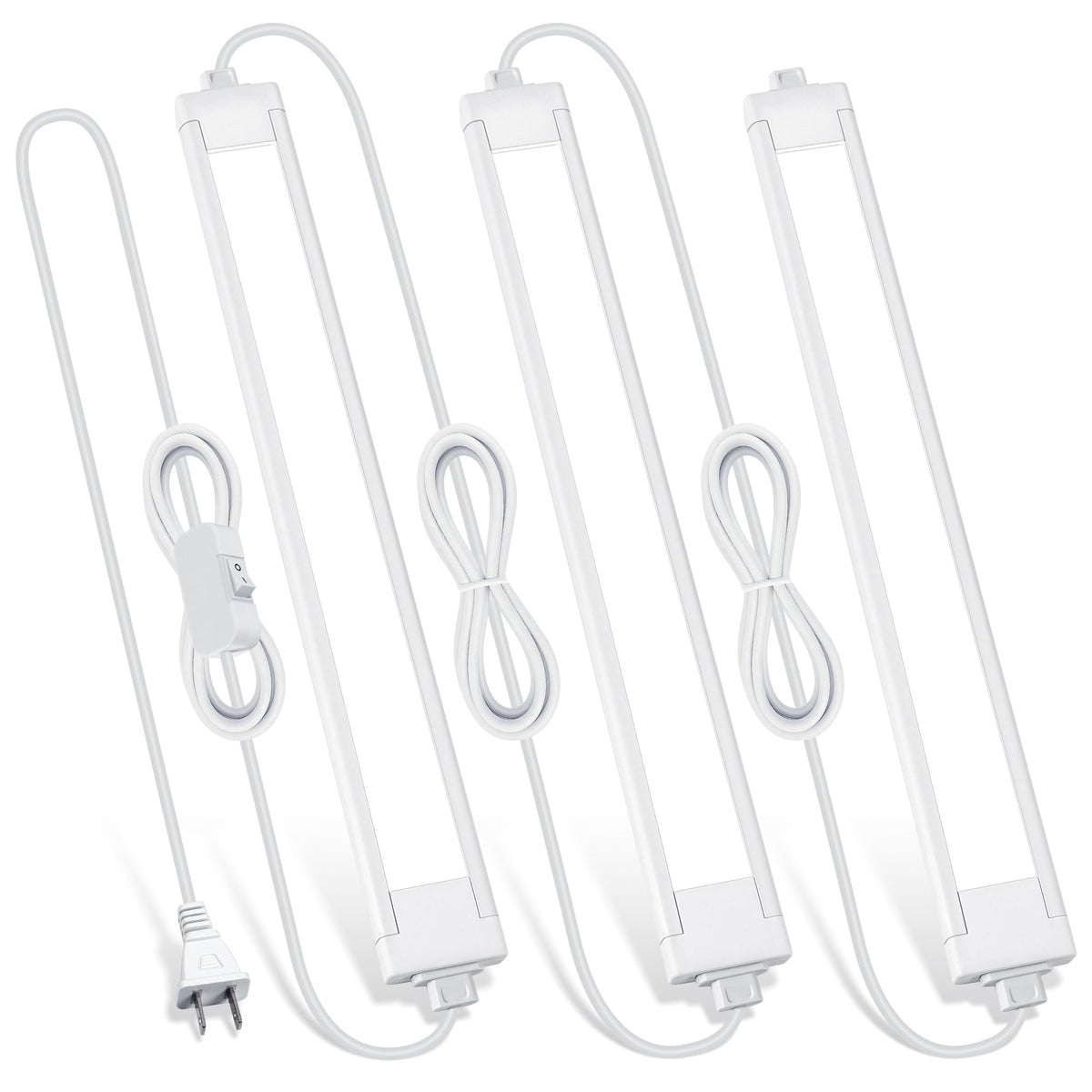 Lazukes 3-pack under-cabinet lights brighten the kitchen workspace.
