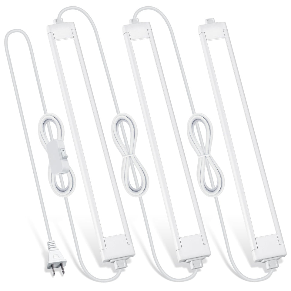 Lazukes 3-pack under-cabinet lights brighten the kitchen workspace.