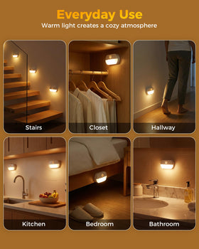 Lazukes always-on or auto mode to match activity in hallways and stairs.