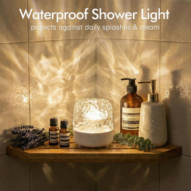 Lazukes dimmable shower light with remote control for easy adjustments