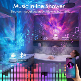 Lazukes LED shower light with 16 colors for mood lighting