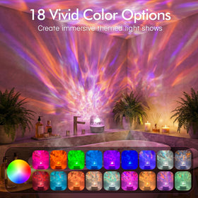 Lazukes ocean wave projector shower light casting 360° ripples