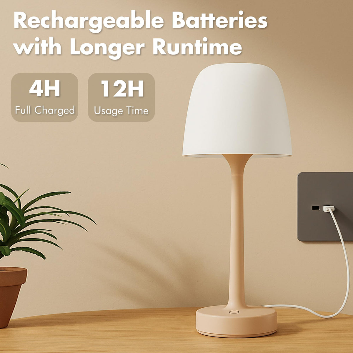 Lazukes lamp features multiple brightness levels for mood control.