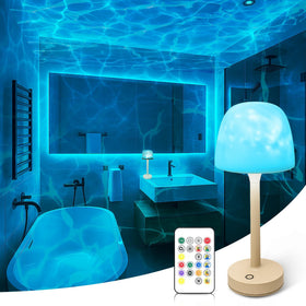 Lazukes waterproof shower lamp inside shower provides cordless illumination.