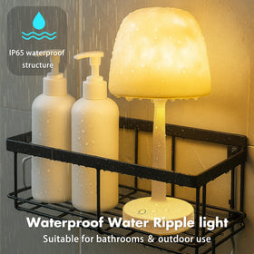 Lazukes lamp touch control allows wet-hand adjustments without slipping.