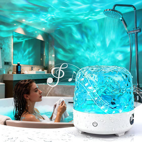 Lazukes waterproof shower light with Bluetooth speaker for immersive showers