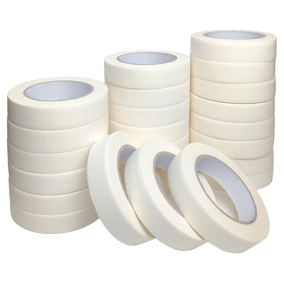 Lazybug Studio masking tape 1in rolls stacked for easy storage and access