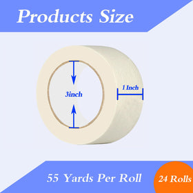 Box of Lazybug Studio masking tape in white 24-roll package