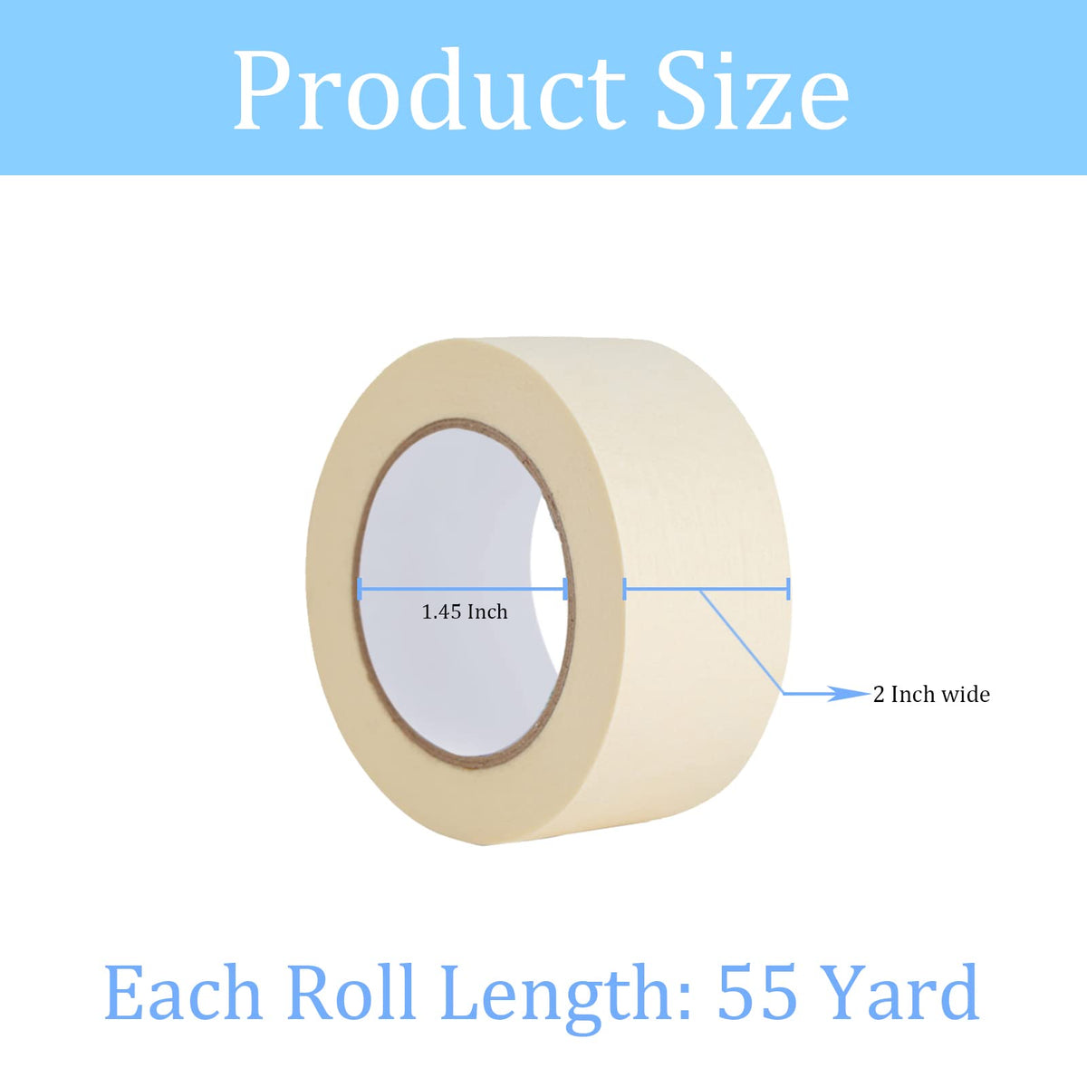 Close-up of Lazybug Studio wide masking tape adhesive showing strong initial grip