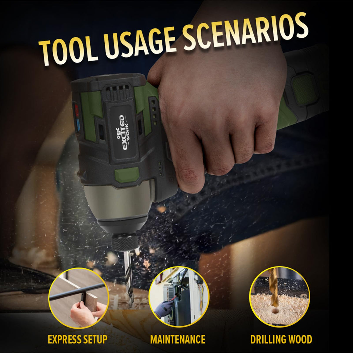 LAZYLAND 17V in-use shot demonstrating versatile cordless power