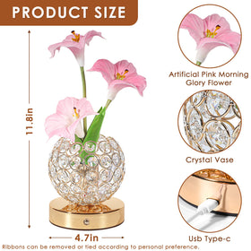 Lazzgan crystal pot flower accents elevate chic decor.