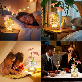 Lazzgan three-color temperature nightstand lamp for work or relaxation.