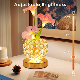 Lazzgan touch-control flower lamp with easy brightness adjustment.