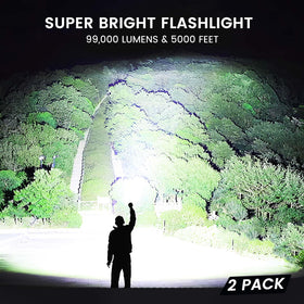 LBE beam-zoom adjustable flashlight enables wide-area outdoor lighting.