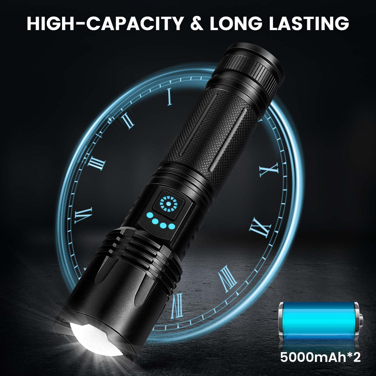 LBE IPX7 waterproof flashlight construction handles rain and snow
