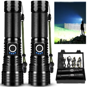 LBE LED flashlight 99000-lumen beam for ultra-bright outdoor illumination.