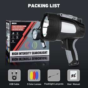 LBE Spotlight included accessories for quick setup and travel.