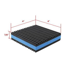 LBG pad with blue EVA core enhances damping in outdoor HVAC setups.