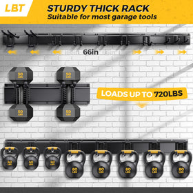 LBT 66-inch rail system enabling modular, customizable storage.