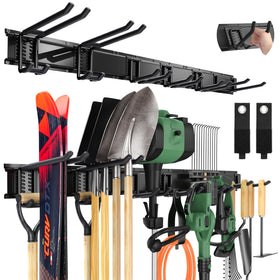LBT garage tool organizer wall mount rail for customizable storage.