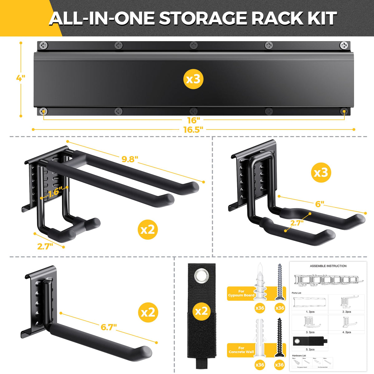 LBT garden tool rack hooks provide sturdy 9mm capacity for heavy gear.