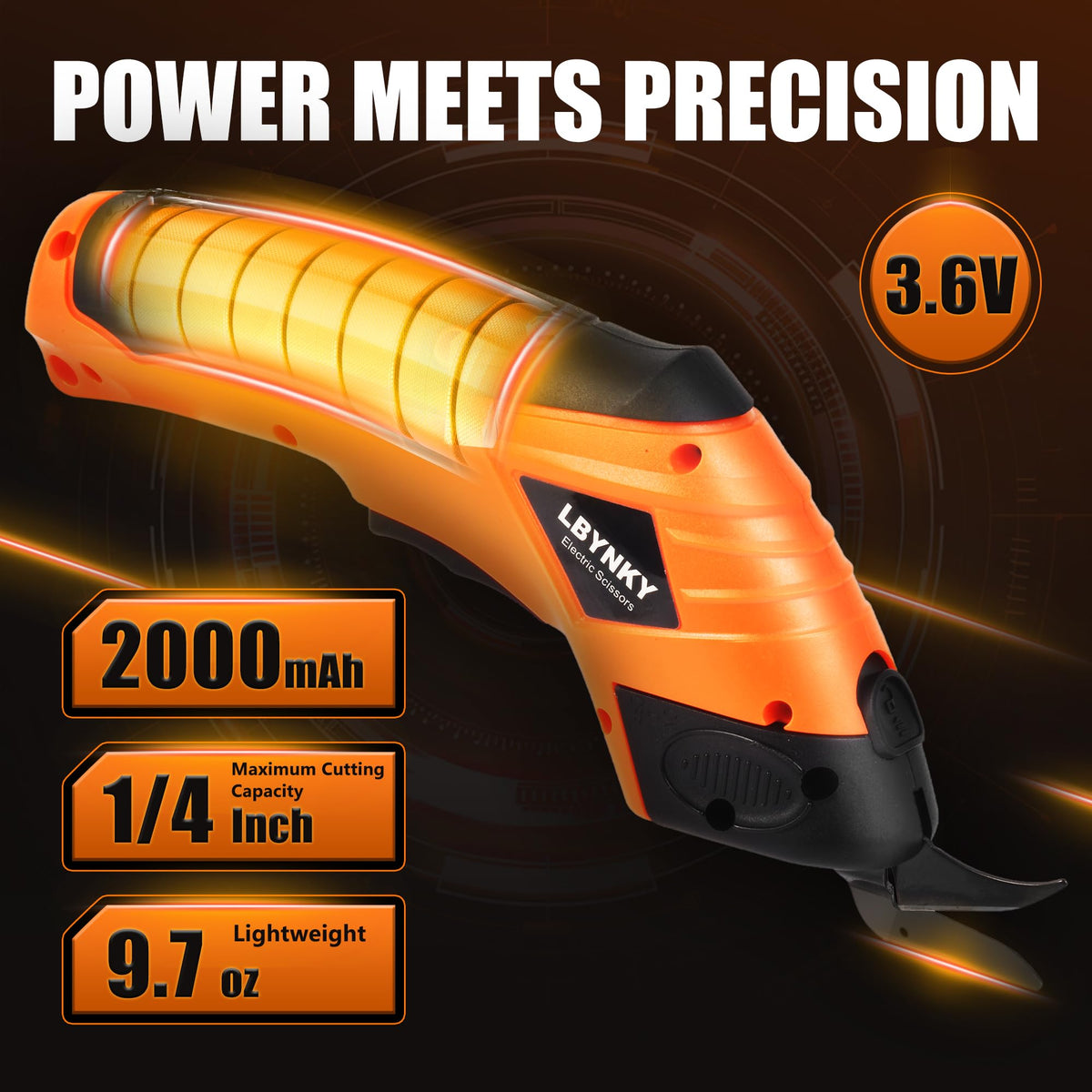 LBYNKY lightweight ergonomic handle reduces fatigue during long cutting sessions.