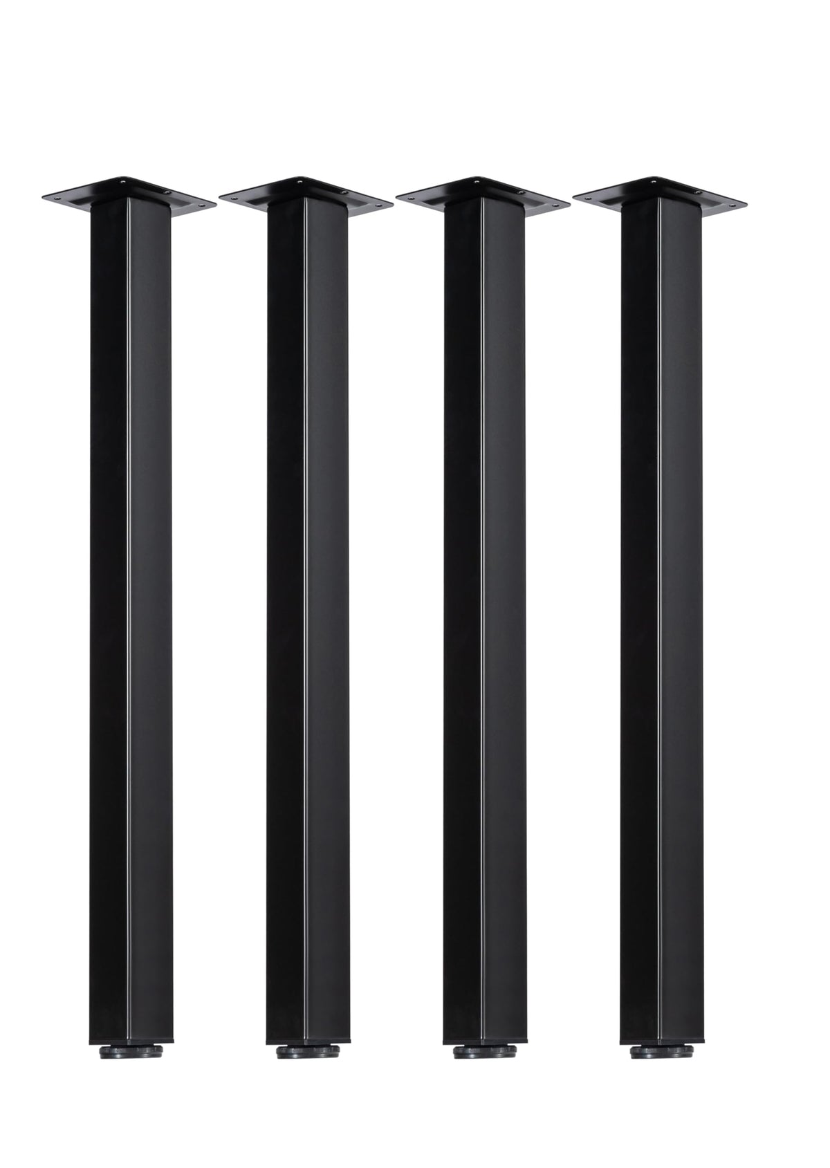 LCSDLHLSY 28-inch adjustable table legs with matte black finish for sturdy DIY furniture.