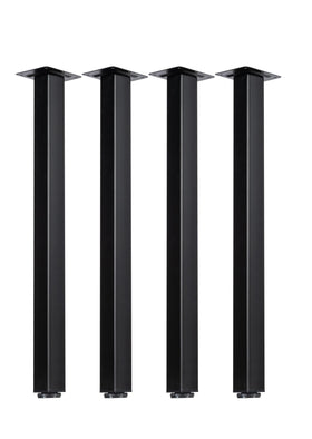LCSDLHLSY 28-inch adjustable table legs with matte black finish for sturdy DIY furniture.