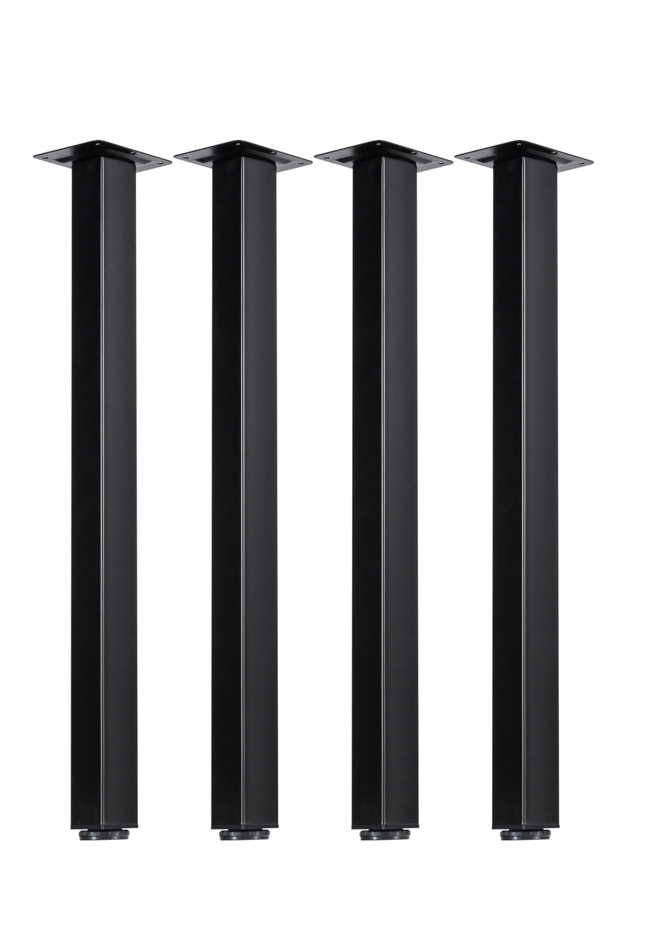 LCSDLHLSY 28-inch adjustable table legs with matte black finish for sturdy DIY furniture.