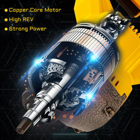 Pure copper motor and vents boost durability and cooling under heavy use.