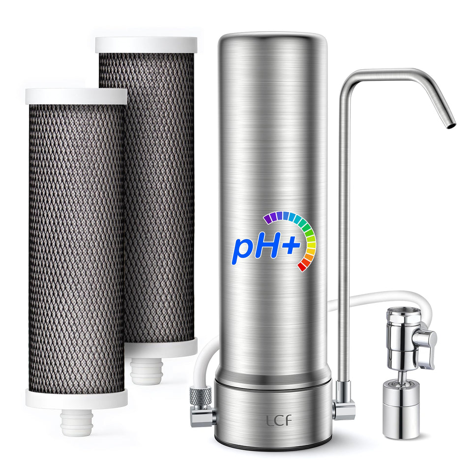 LCF alkaline countertop filter with silver ions for cleaner-tasting water at home.