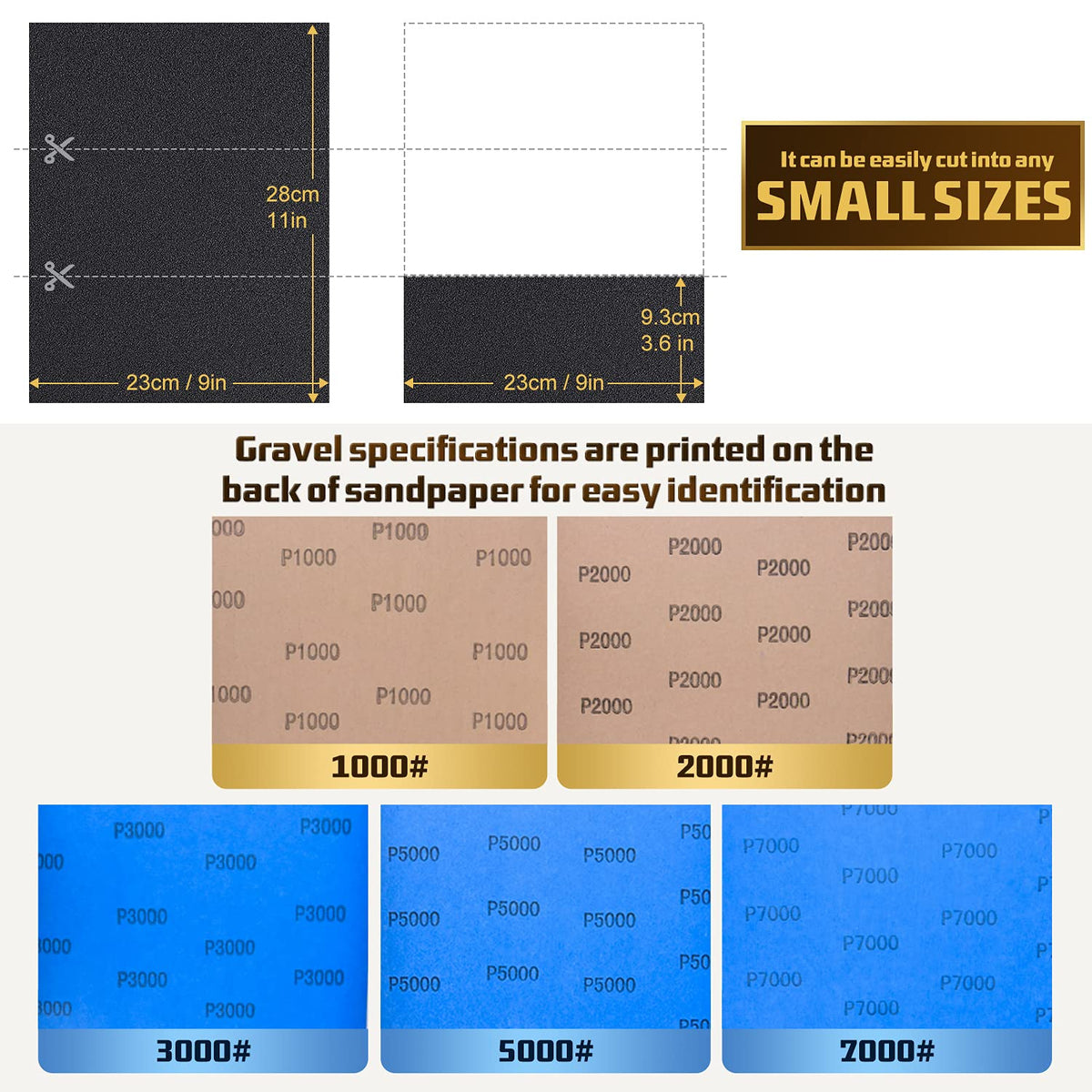 LCubro 2000-grit sandpaper sheet for fine finish on metal
