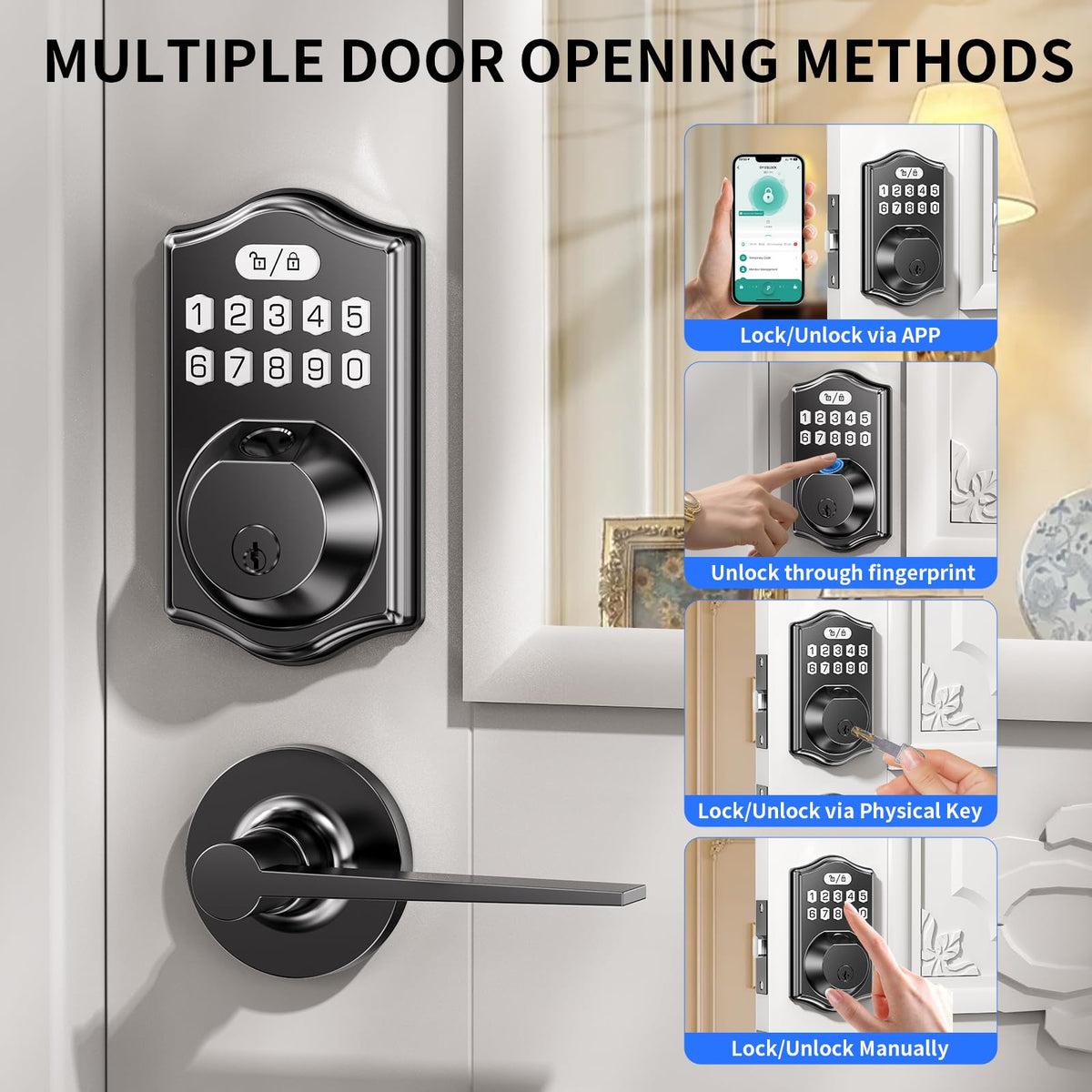 LCWZSA weatherproof all-metal door lock designed for outdoor durability.
