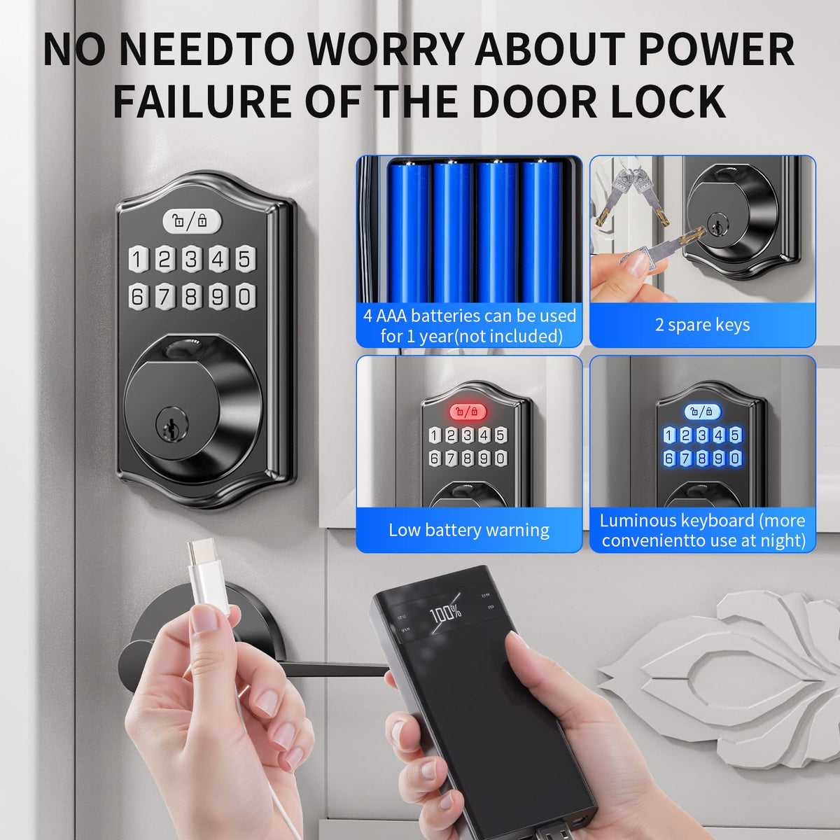 LCWZSA app control lets you lock from a smartphone and compatible assistants.