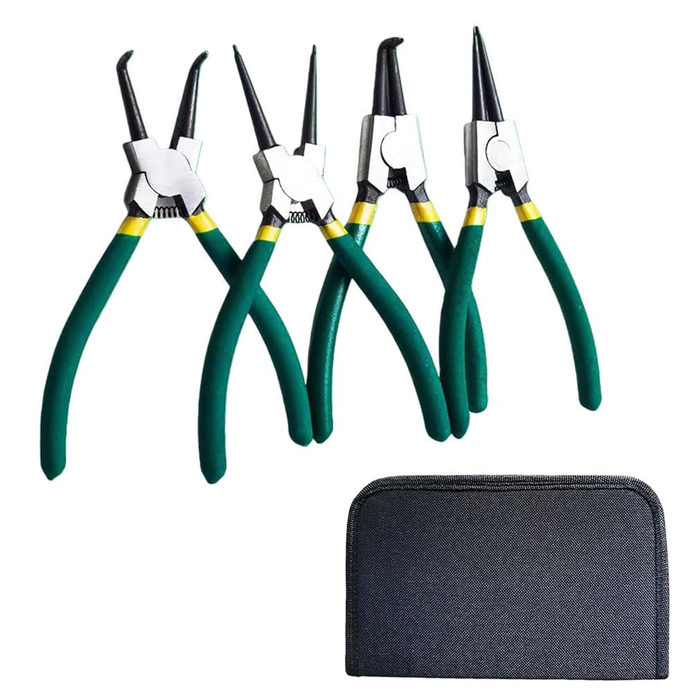 LCYLFH 7-inch straight external snap ring plier supports secure removal and installation.
