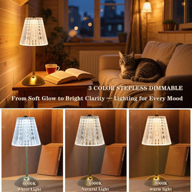 LCZYUYU crystal table lamp touch control close-up for easy customization
